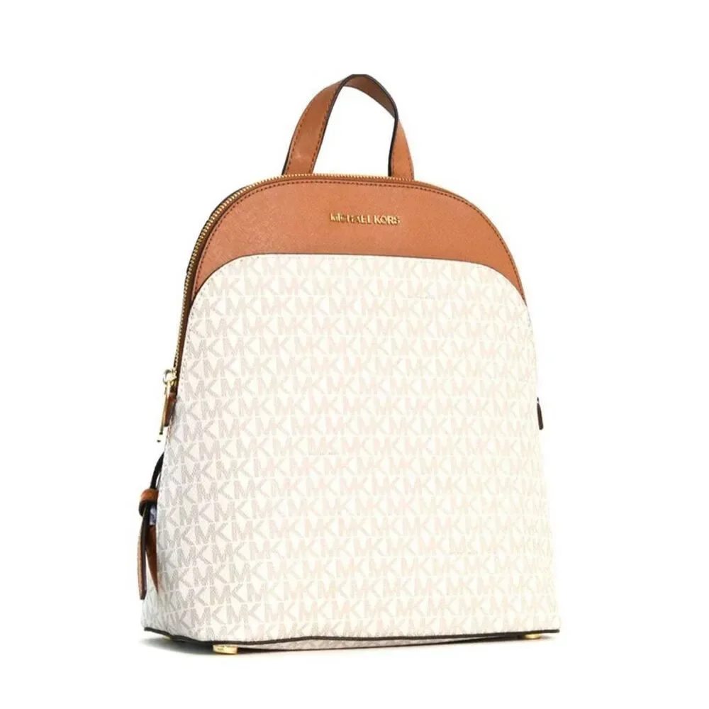 Michael Kors Emmy Large Backpack Signature Vanilla Acorn
